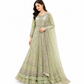 Mint Green Pearl Embroidered Maxi – Luxury Net & Ruffle Ensemble ✨💚